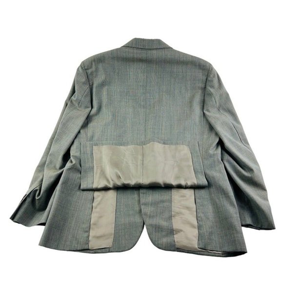 Paul Stuart Brown Blue & Orange Check 2 Button/Vent Full Suit Size 43R 38X26 - Picture 9 of 12